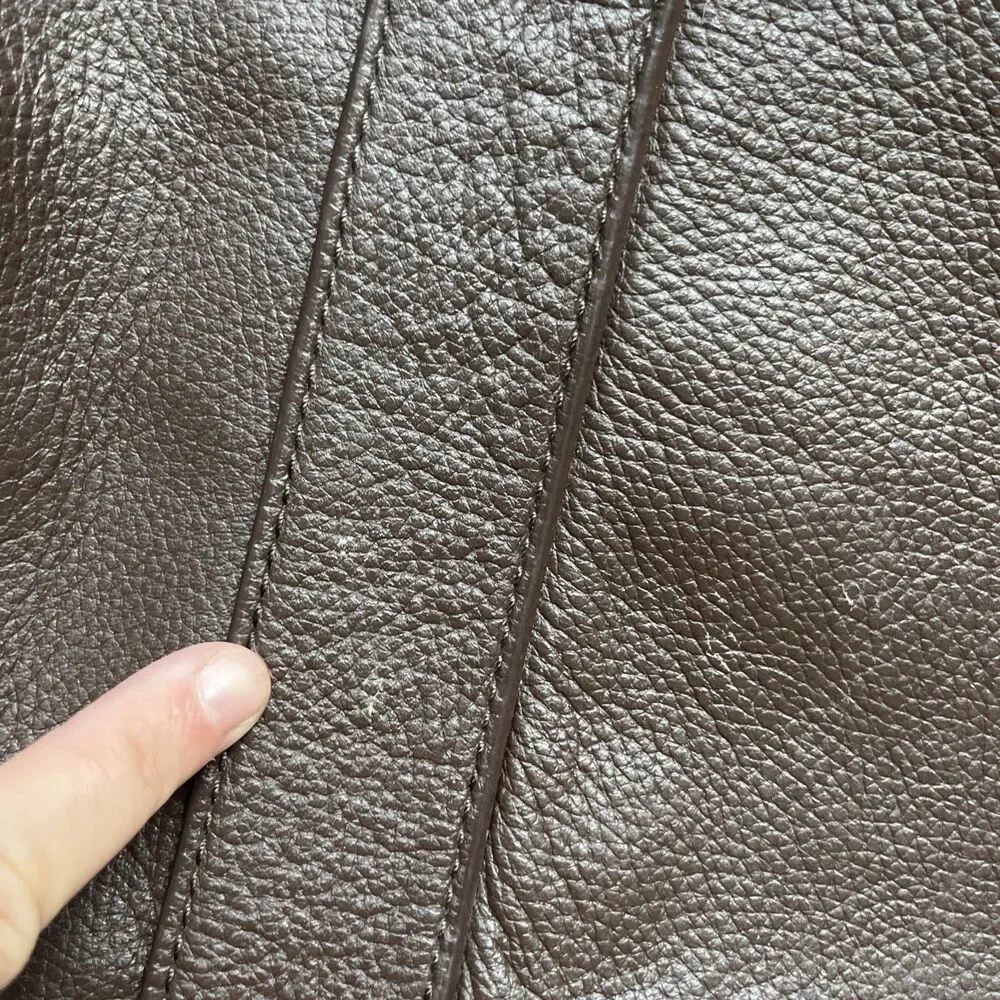 Jack Spade Brown Leather Messenger Bag Durable Quality Utility 16